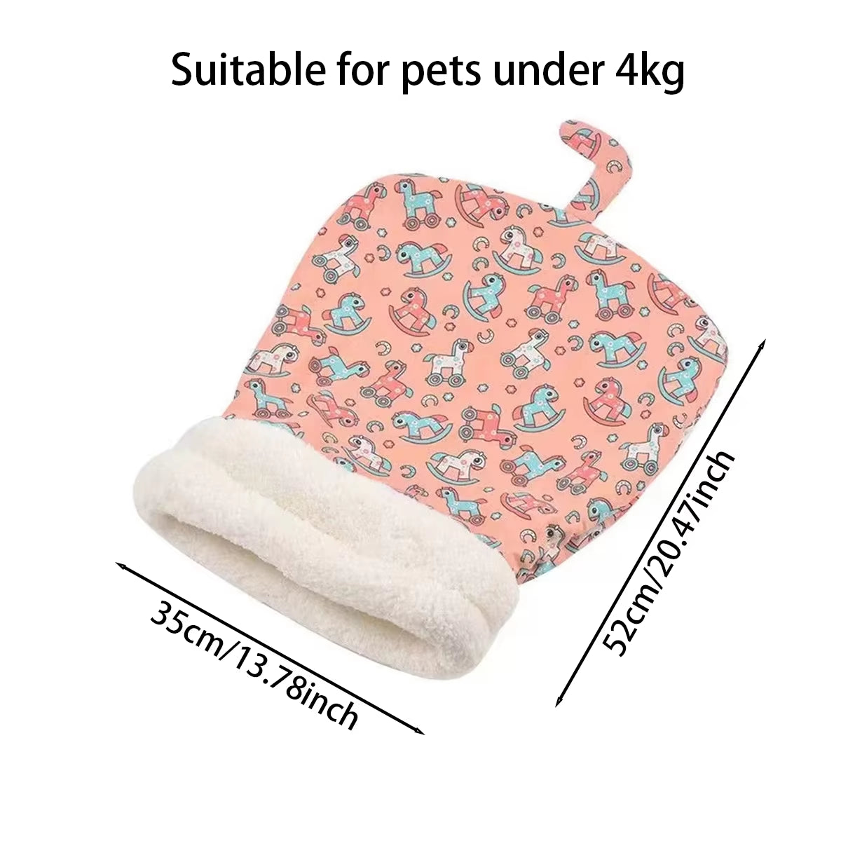 Warm Cat Sleeping Bag Fluffy Feel Thickened Winter Pet Pocket Type Quilt Bed Kitten Puppy Soft Comfortable Nest Pet Supplies