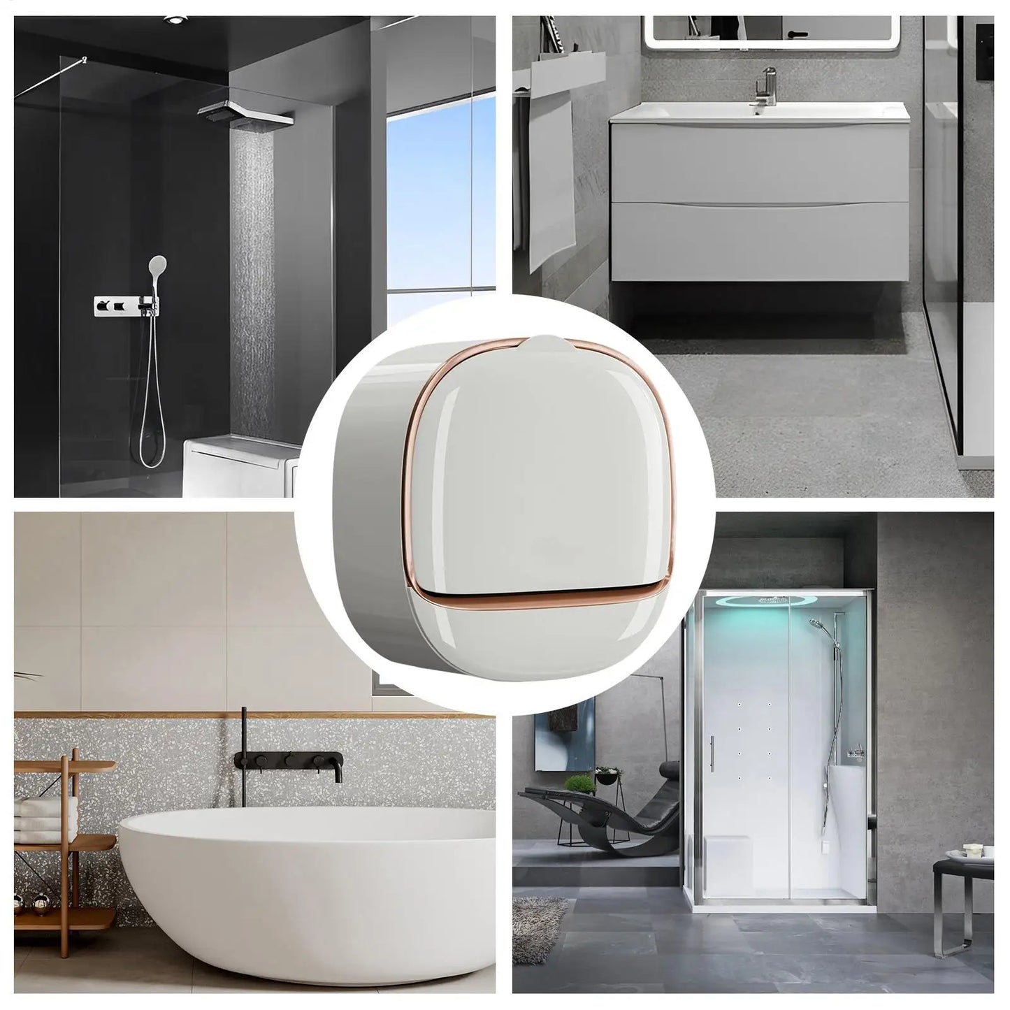 SoapGuard™ Wall Mounted Soap Holder with Lid – No Drill, Drainage System, Hygienic Soap Storage