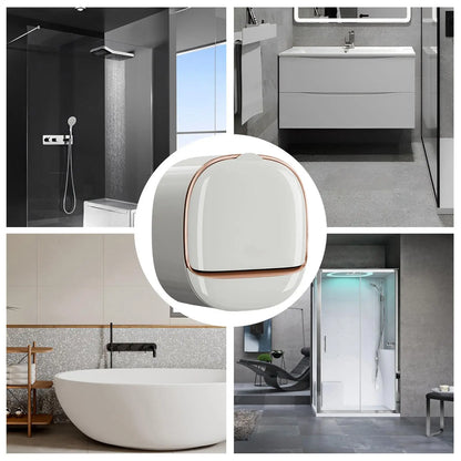 SoapGuard™ Wall Mounted Soap Holder with Lid – No Drill, Drainage System, Hygienic Soap Storage