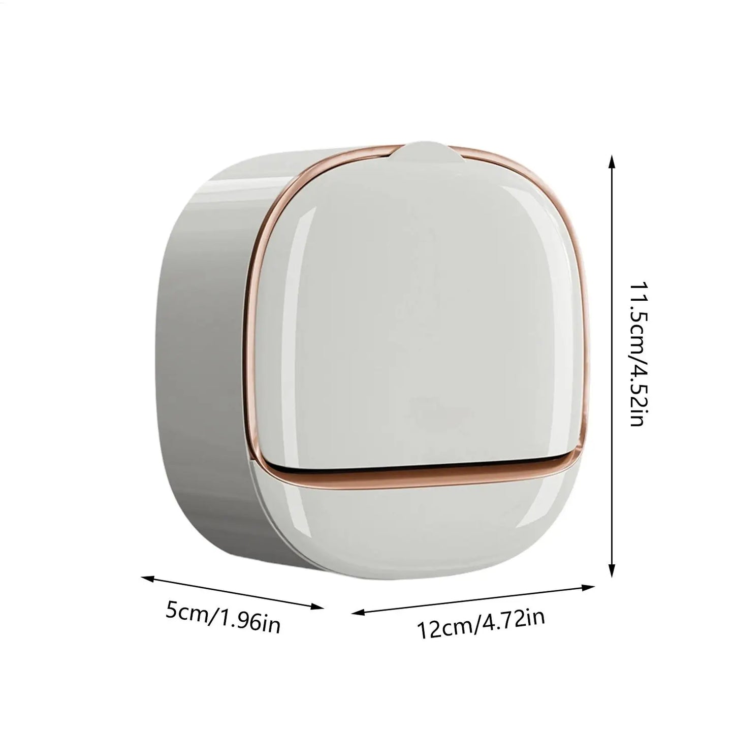 SoapGuard™ Wall Mounted Soap Holder with Lid – No Drill, Drainage System, Hygienic Soap Storage