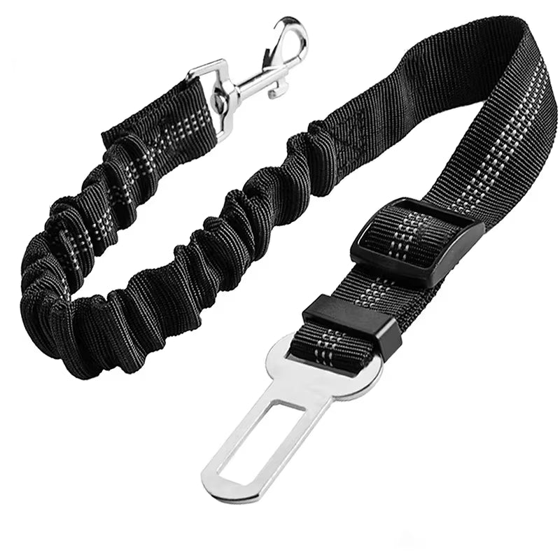 Durable Nylon Dog Seat Belt for Small Large Dogs Adjustable Reflective Elastic Lead Puppy Travel Car Safety Rope French Bulldog