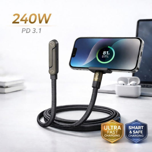 PowerFlex™ 240W Ultra-Fast USB-C Cable Charge Faster. Protect Your Battery. Play Comfortably.