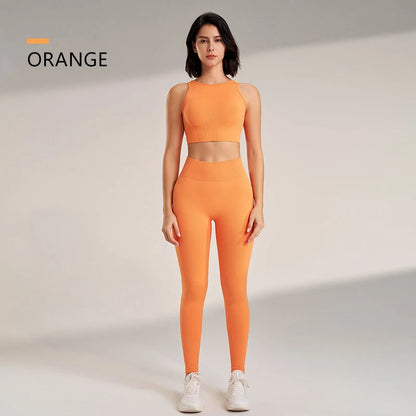 Two Pieces Yoga Set " Premium Quality", High Waisted Leggings and Top