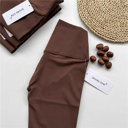 Fitness Women Sport Seamless Leggings High Waist Elastic Solid Yoga Leggings Gym