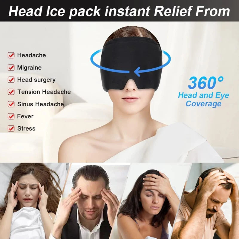 IceRelief™ Hot & Cold Migraine Relief Hat – Gel Compression Therapy Cap