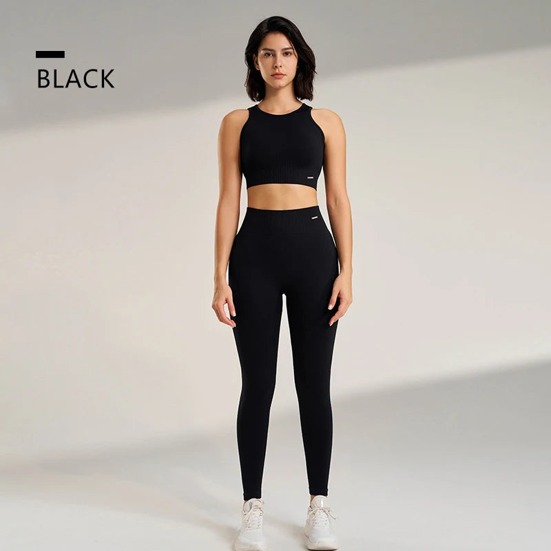 Two Pieces Yoga Set " Premium Quality", High Waisted Leggings and Top