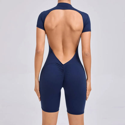 Sporty Backless Bodysuit
