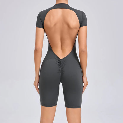 Sporty Backless Bodysuit