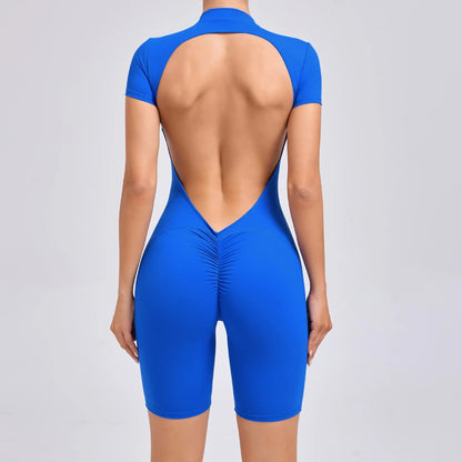 Sporty Backless Bodysuit
