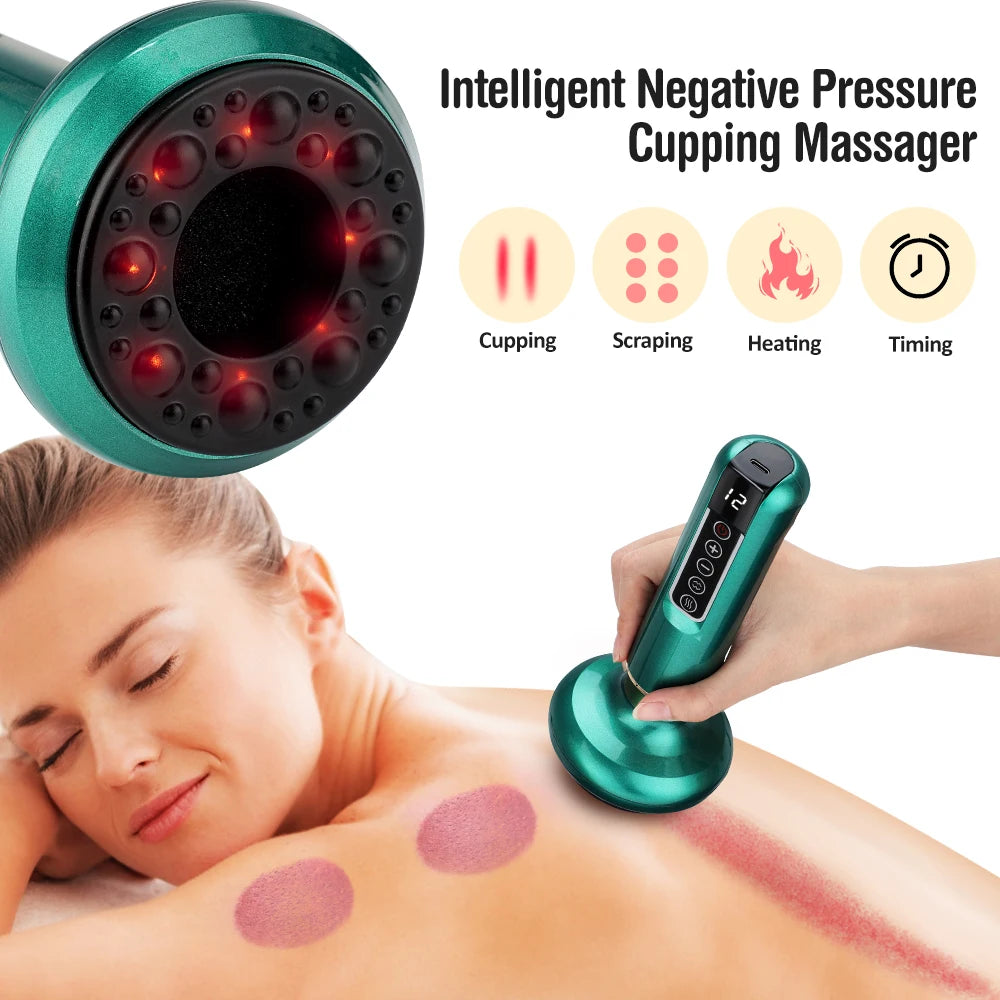 Electric Cupping Massager Vacuum Suction Cup GuaSha Anti Cellulite