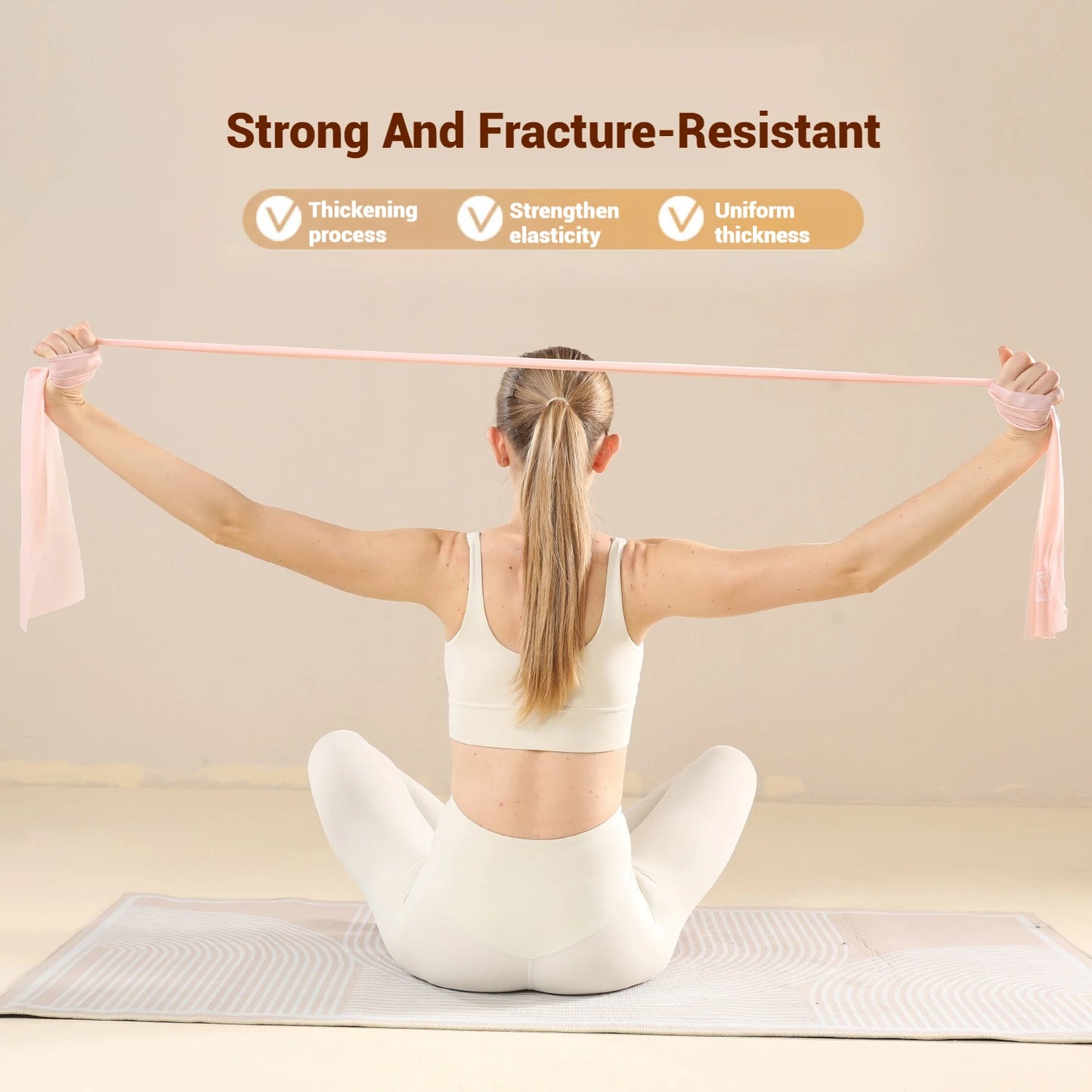 WOSWEIR-Yoga Rally Resistance Strap for Home Stretching