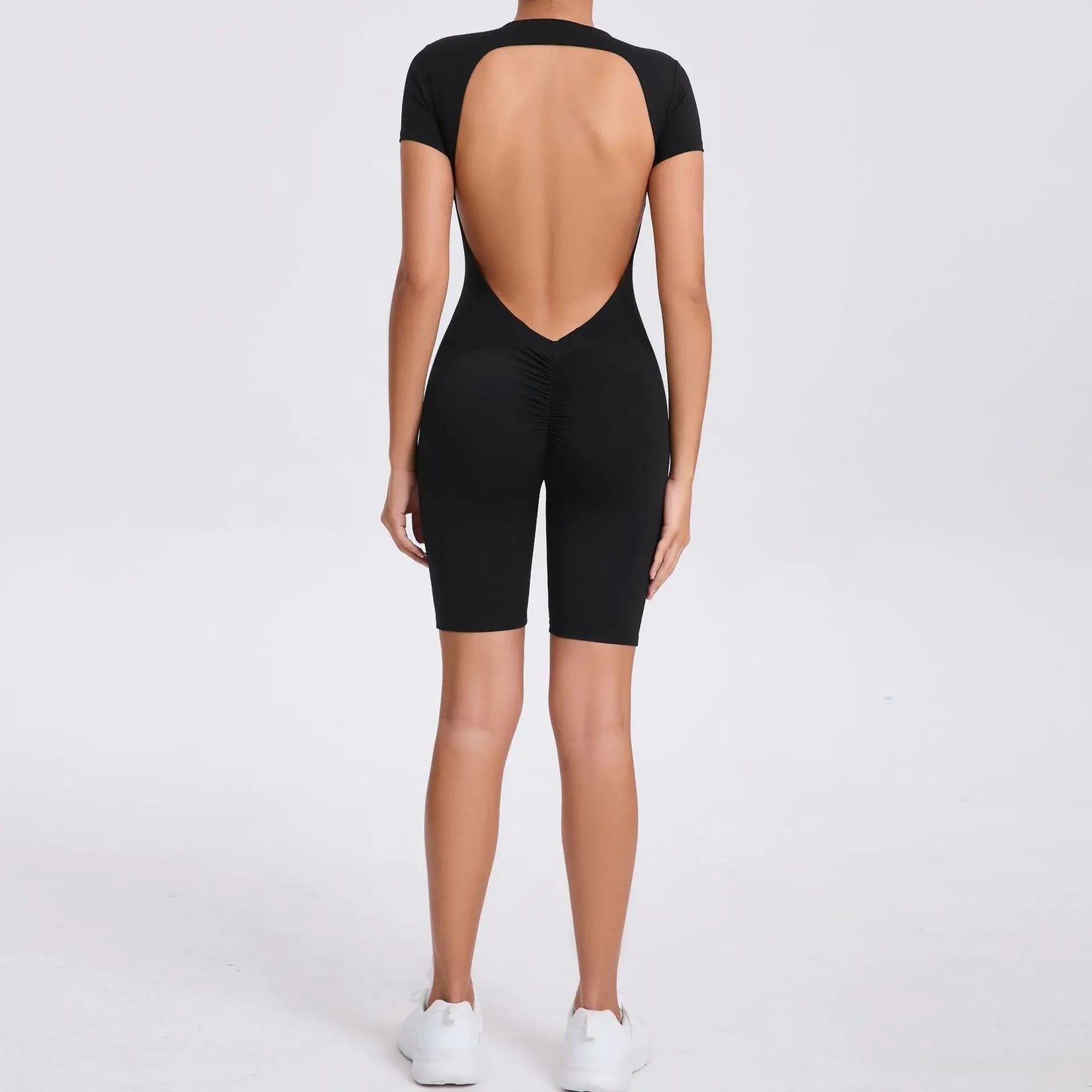 Sporty Backless Bodysuit
