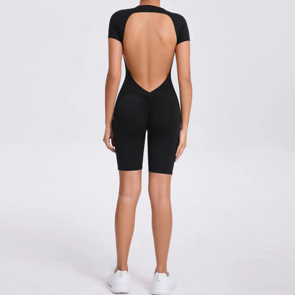 Sporty Backless Bodysuit