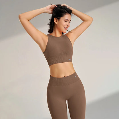 Two Pieces Yoga Set " Premium Quality", High Waisted Leggings and Top