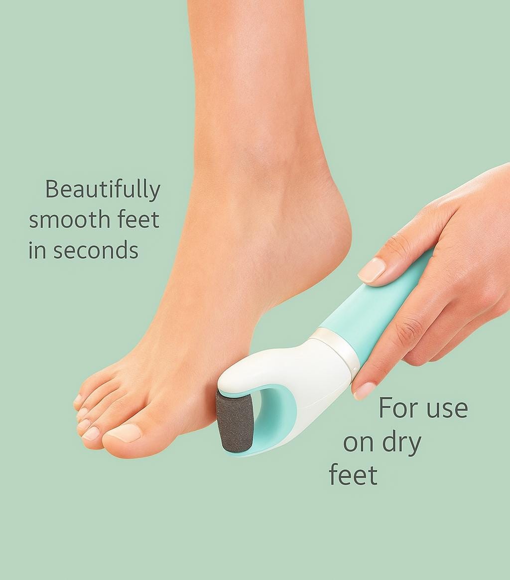New & Improved Electric Foot Grinder – Gently Removes Dead, Dry & Cracked Skin for Salon-Smooth Feet
