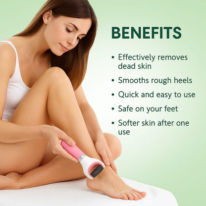 New & Improved Electric Foot Grinder – Gently Removes Dead, Dry & Cracked Skin for Salon-Smooth Feet
