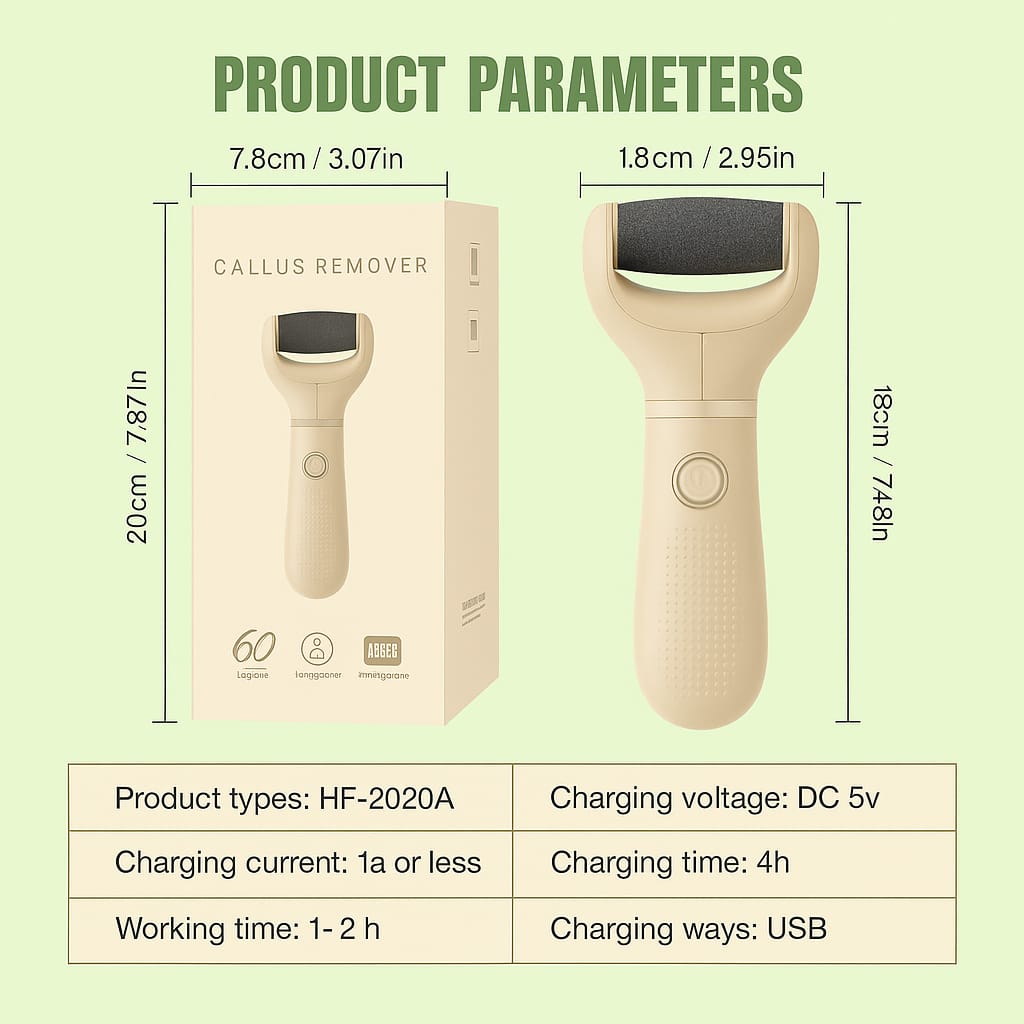 New & Improved Electric Foot Grinder – Gently Removes Dead, Dry & Cracked Skin for Salon-Smooth Feet