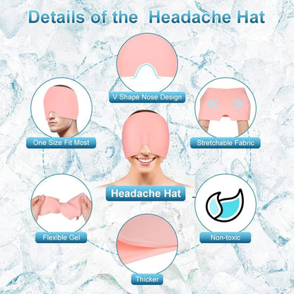 IceRelief™ Hot & Cold Migraine Relief Hat – Gel Compression Therapy Cap