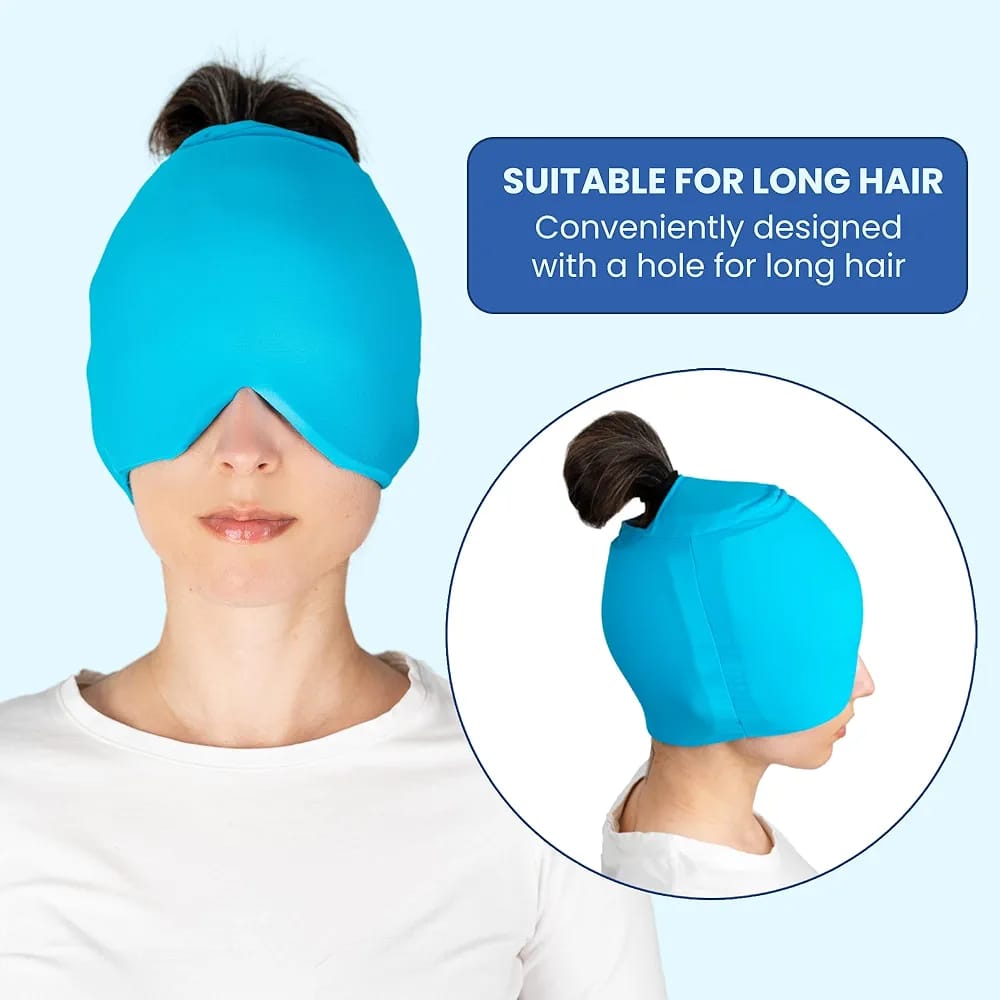 IceRelief™ Hot & Cold Migraine Relief Hat – Gel Compression Therapy Cap
