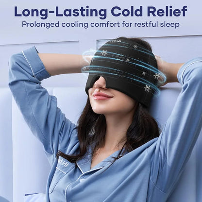 IceRelief™ Hot & Cold Migraine Relief Hat – Gel Compression Therapy Cap