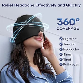 IceRelief™ Hot & Cold Migraine Relief Hat – Gel Compression Therapy Cap